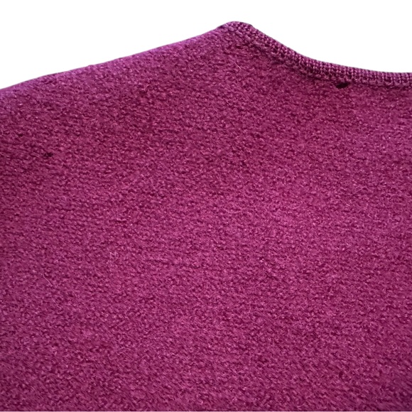 VTG 90s Marisa Christina 100% Wool Vest Embroidered Button Down Sz M Burgundy - Picture 11 of 16